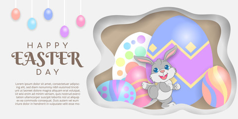 Happy easter day background wallpaper vector graphic design