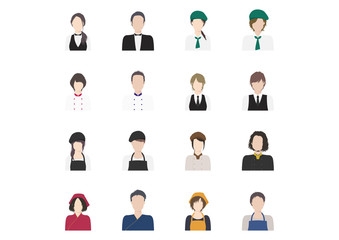 飲食店のアバター素材｜mayucolor04