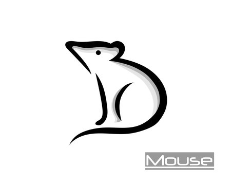 minimalist stand mouse logo design inspiration
