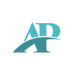 Initial letters AP modern logo template