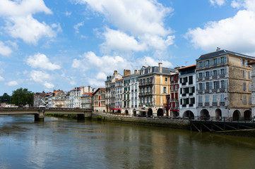 Cityscape of French city Bayonne