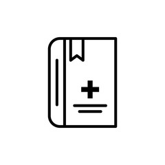 Medical Book Vector Line Icon