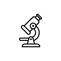 Microscope Vector Line Icon