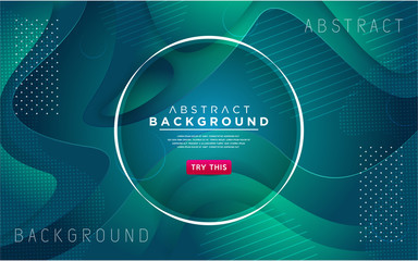 Dynamic tosca 3D textured style background design. Modern abstract vector background.