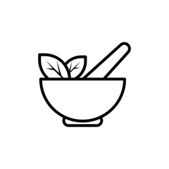 Herbal Medicine Vector Line Icon