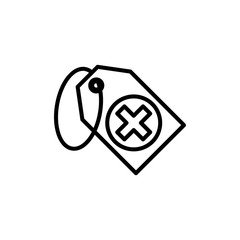 Medical Tag Vector Line Icon