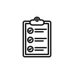 Checklist Vector Line Icon