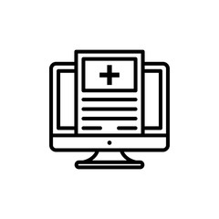 Online Aid Vector Line Icon