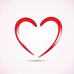 Valentines love heart logo vector