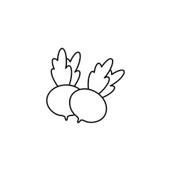 vegetable beet line style icon