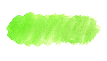 Hand drawn watercolor splatter isolated on white background. Abstract paint texture. Brush stroke with copy space for text. Blog decoration element, poster and greeting card template