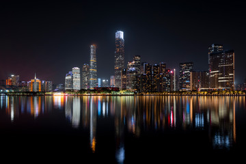 Beautiful city night view, Guangzhou, China