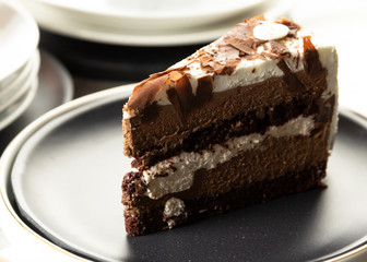 Chocolate Mousse Cake, Chocolate Cake with Cream Filling