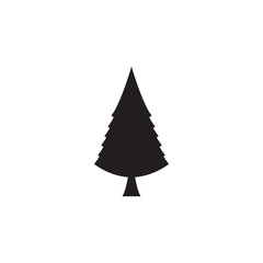 Vector black christmas tree