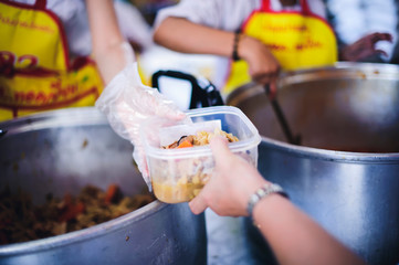The concept of giving : donating food to the homeless