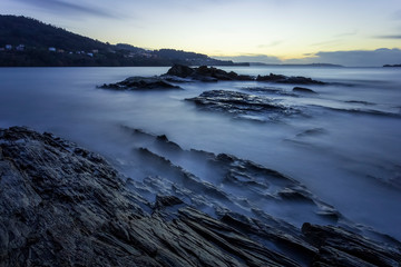 Chamoso Cove Long Exposure at Ares Estuary Pontedeume Galicia