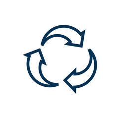 vector recycle symbol. Arrows icon. Stock Vector illustration isolated on white background.