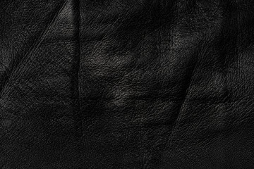 Black grunge leather background. Elegant texture