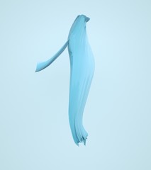 Number 2 twisted srocke 3d  rendering