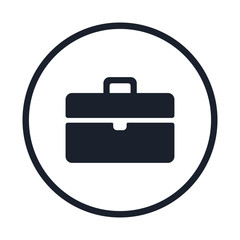 Case icon in solid style design suitable for website, app, and ui design. Suitcase Icon. briefcase Black Vector illustration with editable stroke and pixel perfect icons on white background