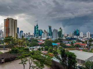 Fototapeta premium Beautiful aerial view of Panama City Skyscrapers 
