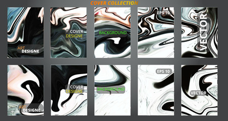 Set abstract marble modern designe.Splash acrylic colored bright liquid.Paints texture A4.For sale flyer,cover,presentation,print,business cards,calendars,invitations,sites,packaging.