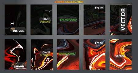 Set abstract marble modern designe.Splash acrylic colored bright liquid.Paints texture A4.For sale flyer,cover,presentation,print,business cards,calendars,invitations,sites,packaging.