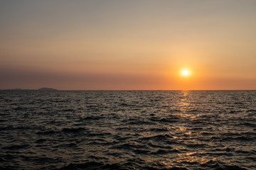 sunset over the sea
