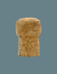 Champagne cork on an isolated background.