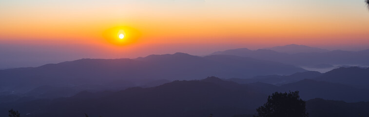 Morning light, sunrise on the mountain - morning nature