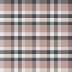 Tartan brown and black seamless pattern.