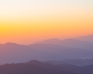Fototapeta na wymiar Morning light, sunrise on the mountain - morning nature