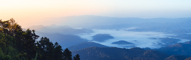 Morning light, sunrise on the mountain - morning nature