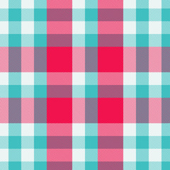 Tartan red and cyan seamless pattern.