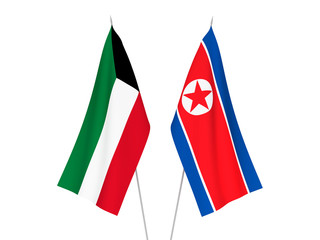 Kuwait and North Korea flags