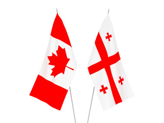 Georgia and Canada flags