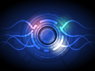 vector abstract hi-tech energy interface button