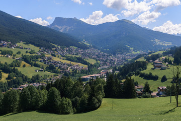 Small village in the mountain in the valley of South Tyrol, Italy, Europe