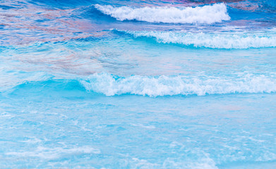 Blue wave on a beach