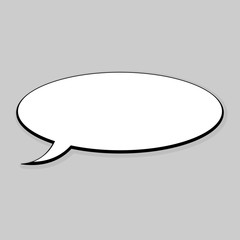 Speech bubble in comic book style. Blank message