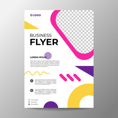 Business Flyer template layout design, Cool geometric minimal memphis backgrounds