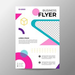 Business Flyer template layout design, Cool geometric minimal memphis backgrounds