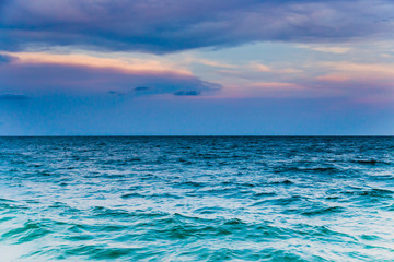 Fototapeta premium Ocean and evening sky for a background.