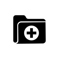 Medical Folder Vector Glyph Icon