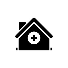 Hospital Vector Glyph Icon