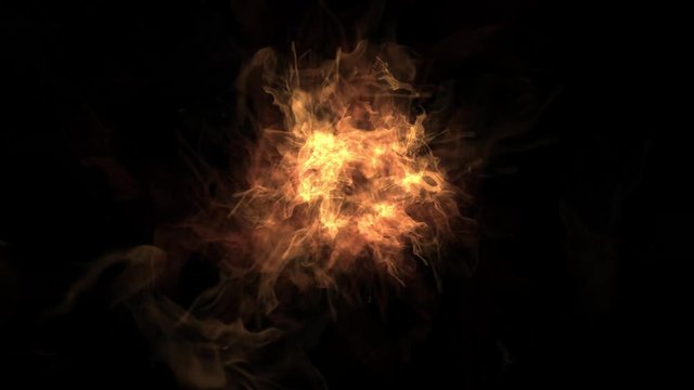 4k animated abstract fire from the explosion