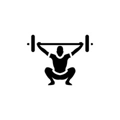 Weightlifter Vector Glyph Icon