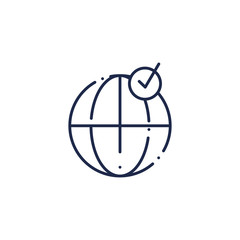 sphere planet line style icon