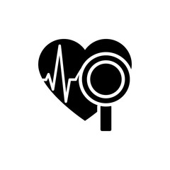 Heart Diagnoses Vector Glyph Icon