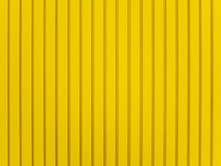 Obraz premium Natural yellow color wood striped panel plank fence exterior instruction with timber textured pattern background design for beautiful store installation display